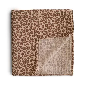 Muslin Swaddle Blanket Organic Cotton - Leopard