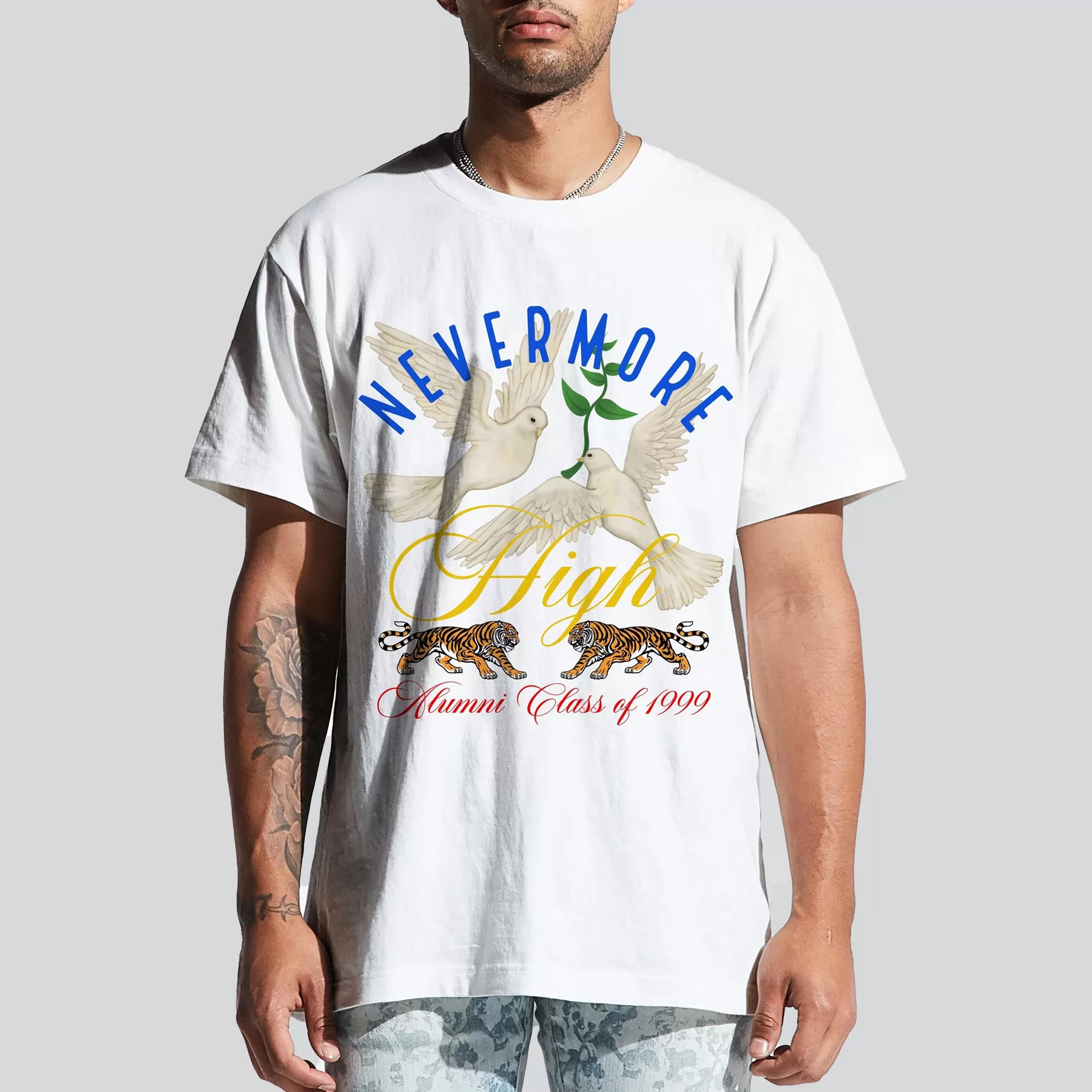 NEVERMORE HIGH TEE WHITE