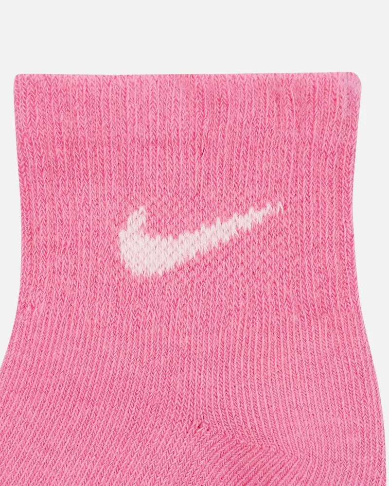 NIKE INFANT'S SWOOSH 3 PACK WHITE/PINK SOCKS