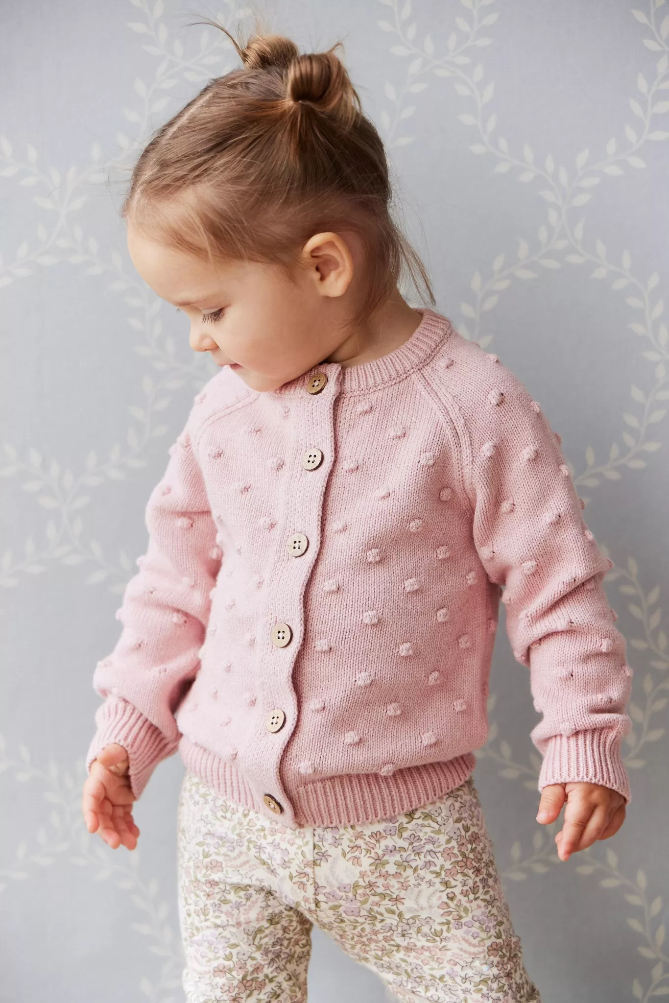 OG Dotty Knit Cardigan - Cameo Pink Marle