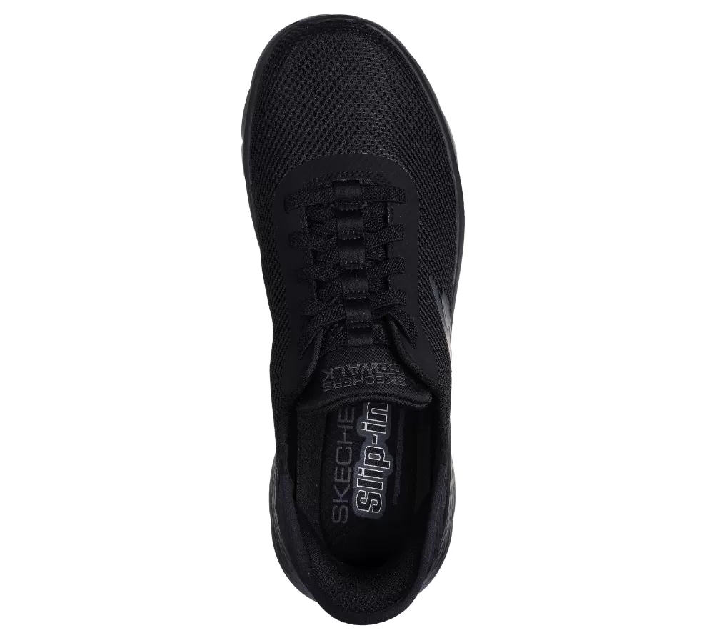 Pantofi sport, barbati, SKECHERS GO WALK FLEX- HANDS UP SLIP-INS 216496-BBK negru, textil