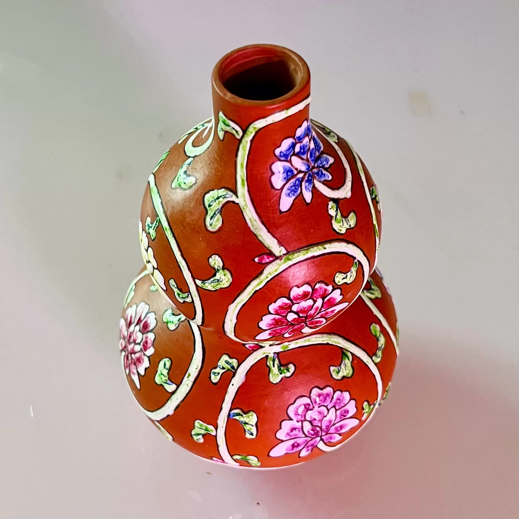 Peony Gourd Vase