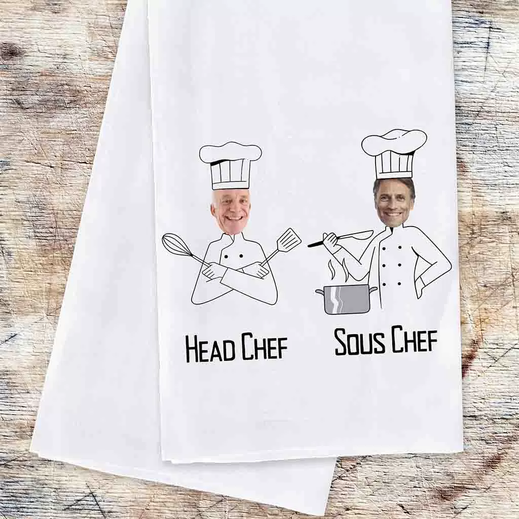 Personalized Kitchen Towels for the Cooking Couple -2 Pc Set