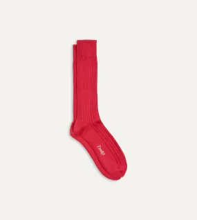 Red Cotton Sports Socks