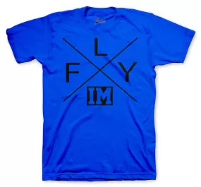 Retro 9 Racer Blue Shirt - FLY - Royal