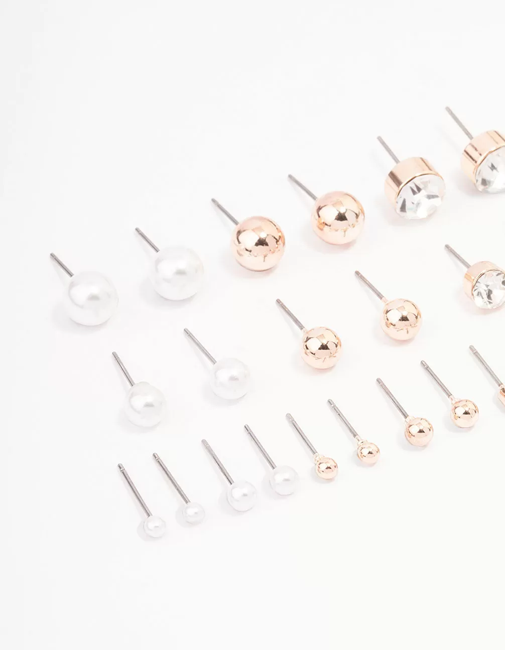 Rose Gold Basic Stud Earring 12-Pack