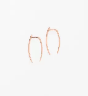 Rose Gold Large Infinite Tusk Earrings