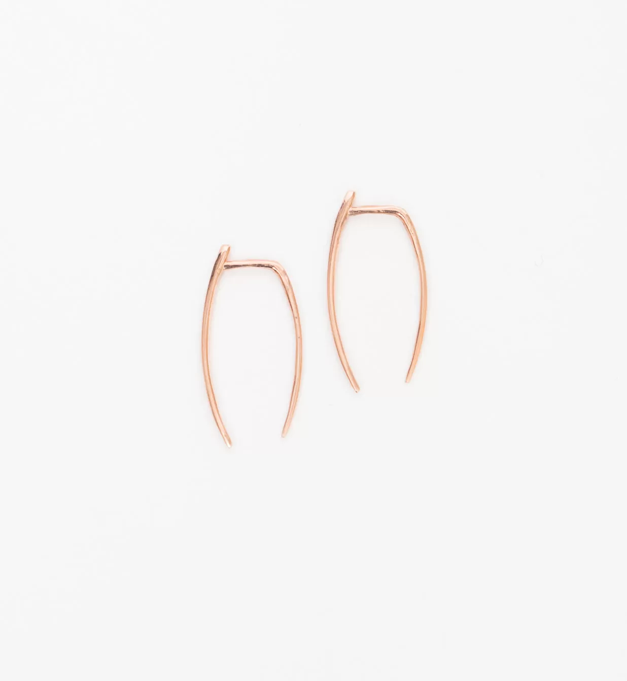 Rose Gold Large Infinite Tusk Earrings