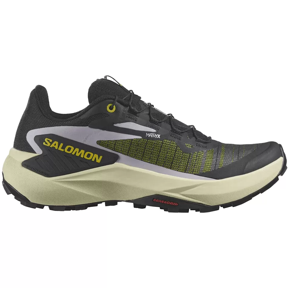 Salomon Genesis Women's Running Shoes SS24 Black/Sulphur Spring/Orchid Petal