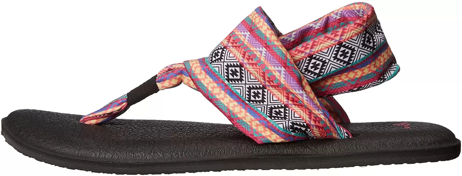 Sanuk Yoga Sling 2 Prints Magenta / Multi Tribal Stripe Sandals - Women's