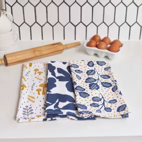 Scandi Cotton Kitchen Towels (Set of 3)