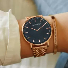 Sydney Rosegold Watch Bracelet Stack