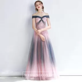 The Amelia Off Shoulder Ombre Gown