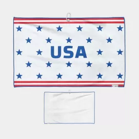 USA Heritage White Cart Golf Towel