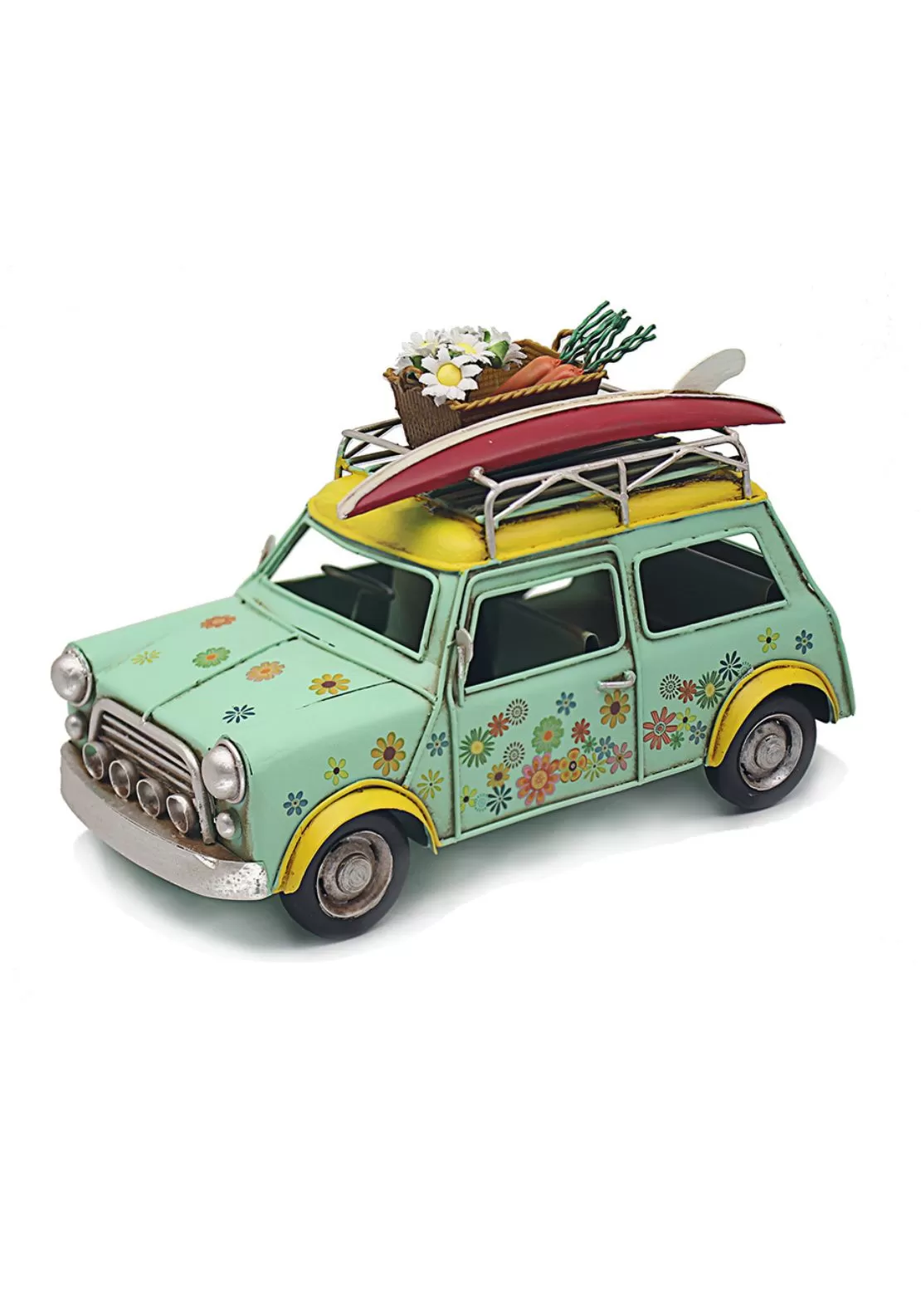 Vintage Car Floral - Green