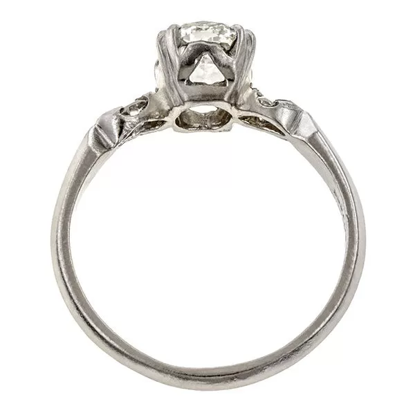 Vintage Engagement Ring, Cushion 1.05ct.