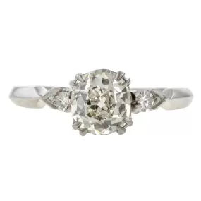 Vintage Engagement Ring, Cushion 1.05ct.