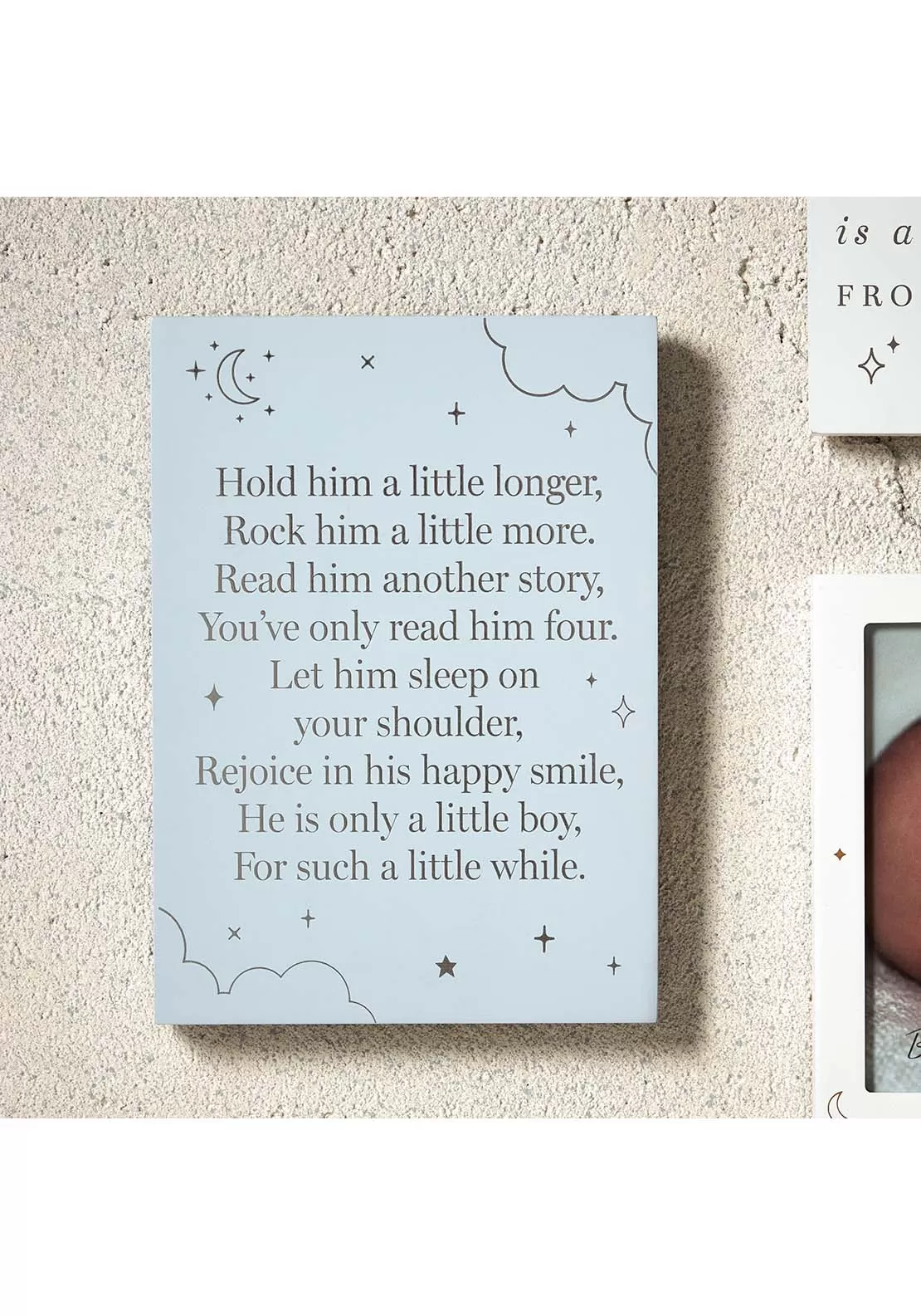 Wood Stand Plaque Little Boy