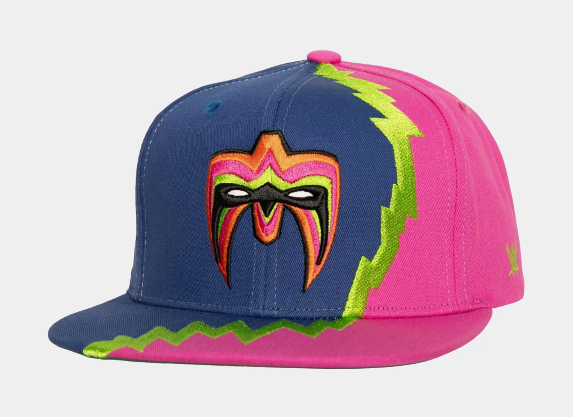 WWE Ultimate Warrior Snapback Mens Hat (Pink/Blue)