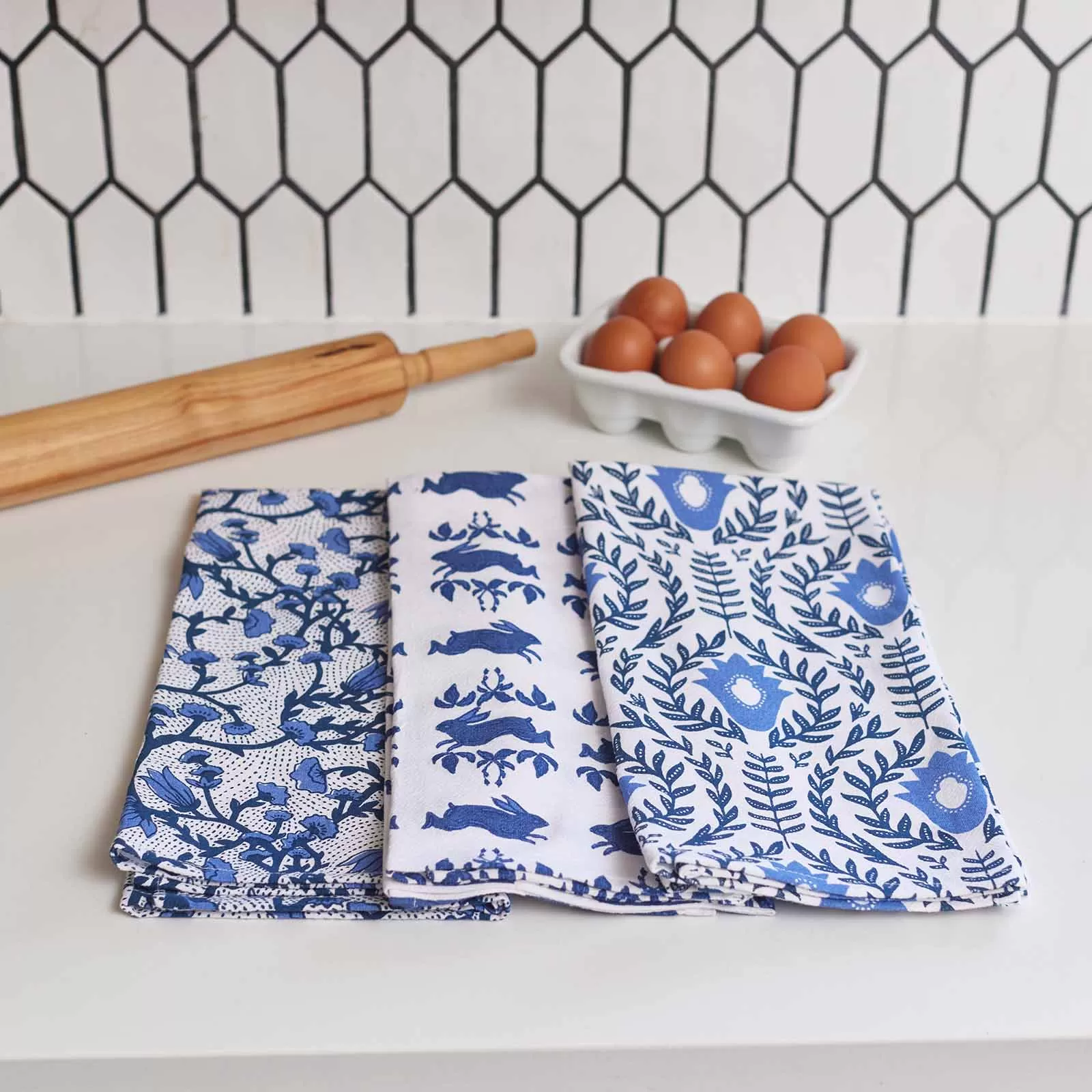 Yorktown Cotton Kitchen Towels (Set of 3)