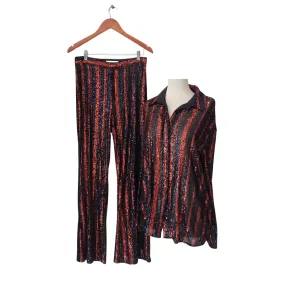 ZARA Black and Orange Sequins Co-ord Set | Gently used |