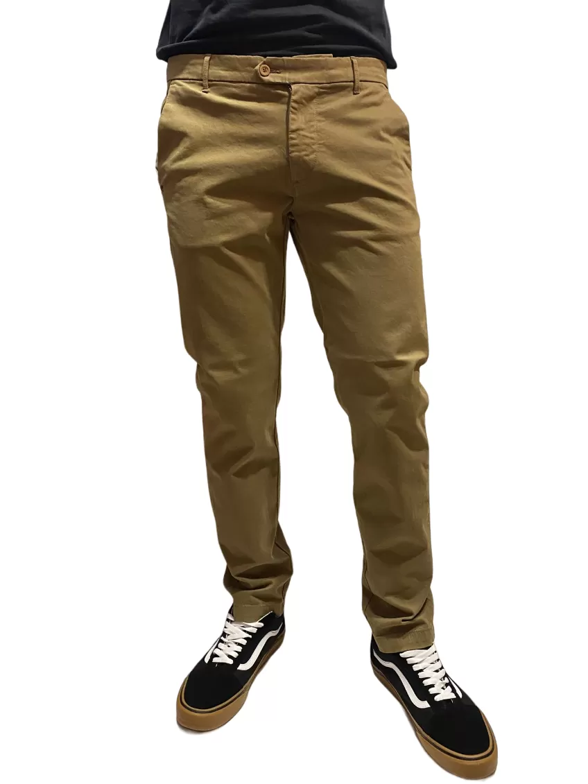 Zero Construction men's casual trousers with pockets America Beddy BED040 2394 BEDDY/6SP tobacco